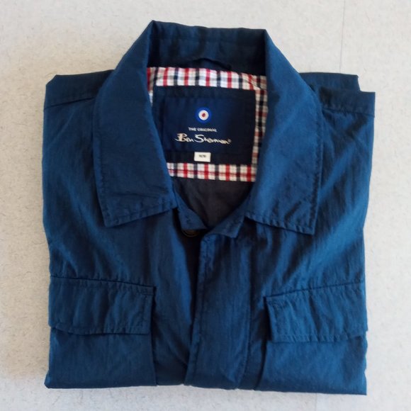 Ben Sherman military style navy Nylon Jacket size medium - Picture 8 of 8